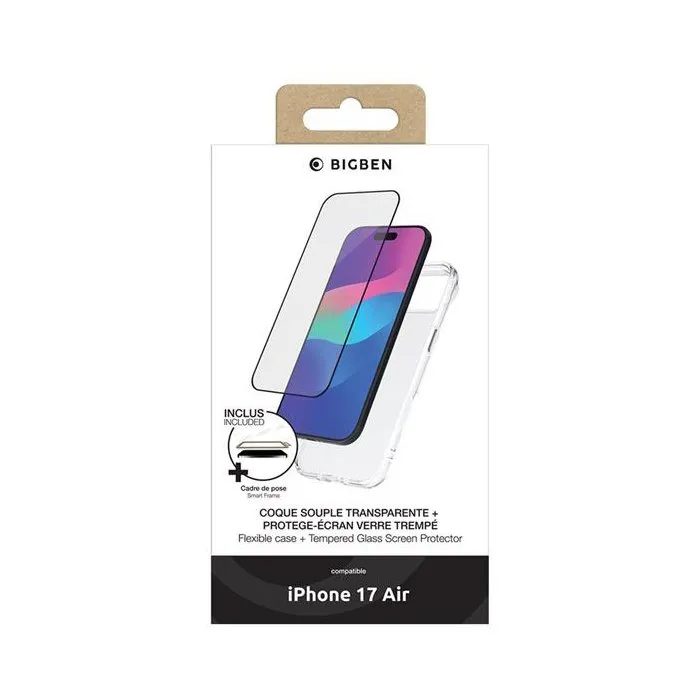 BBC Pack de funda SmartFrame y cristal templado para iPhone Air