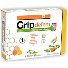 PINISAN Grid Defens 12Sbrs. Suplemento Sistema Inmune con Vitamina C y Propóleo