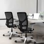 PIQUERAS Y CRESPO Silla de oficina Motilla Blanco y Gris