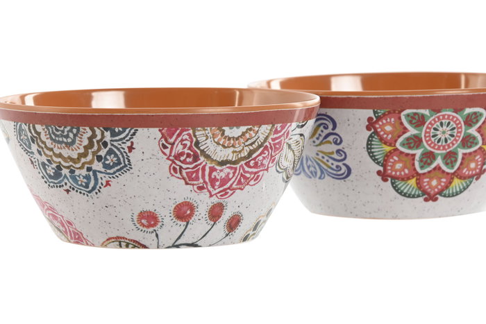 DKD Home Decor Cuencos de Melamina Mandala 2024 Surtido