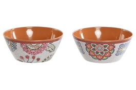 DKD Home Decor Cuencos de Melamina Mandala 2024 Surtido
