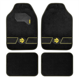 Momo Set Alfombras Fun Blk-Yel. 4 Piezas CM4FUBY