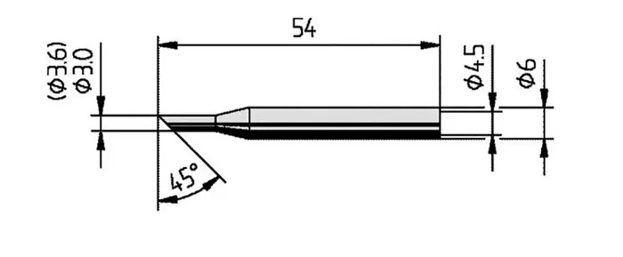 ERSA Pico de cono truncado 3x54mm