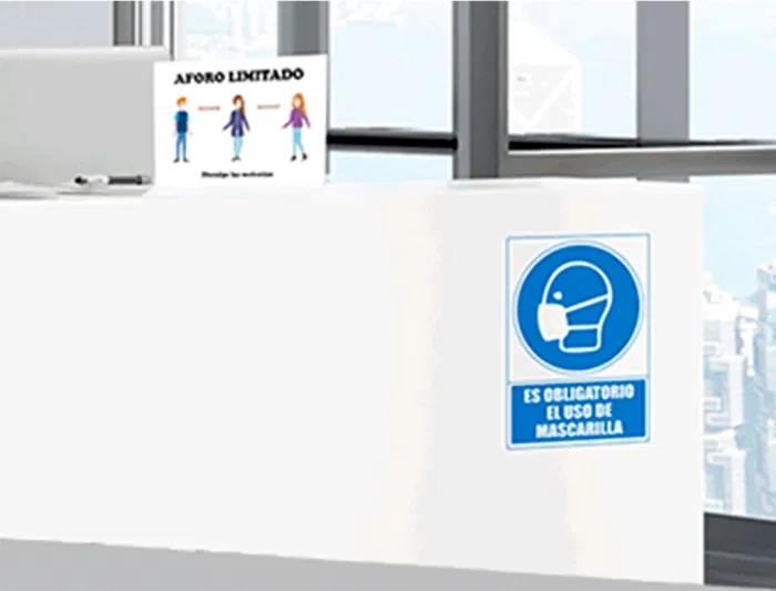 Archivo 2000 Señal Obligatorio Uso Mascarilla PVC Azul 210x297 mm