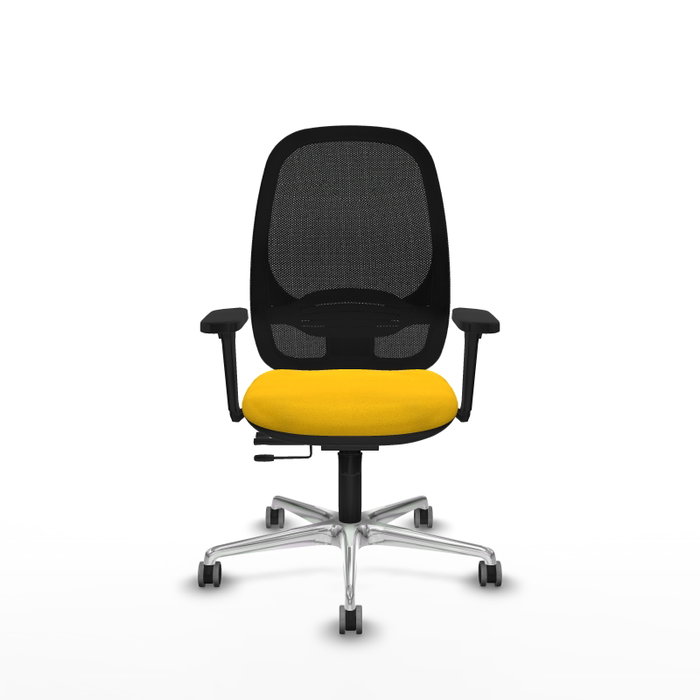PIQUERAS Y CRESPO Silla de oficina Cilanco Amarillo y Negro con mecanismo Sincro/Traslack