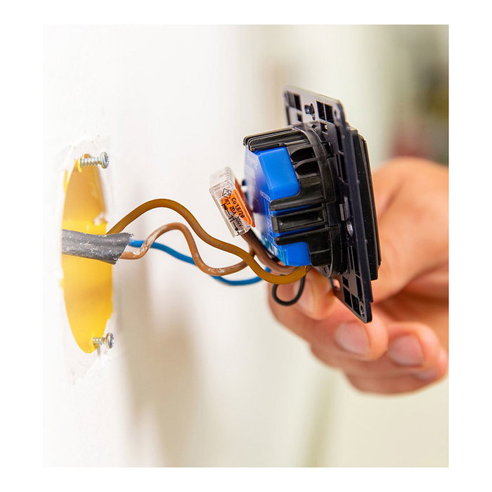 Shelly Wall Switch 2 Wandtaster de 2 botones, Negro Shelly Wall Switch 2 Wandtaster de 2 botones, Negro