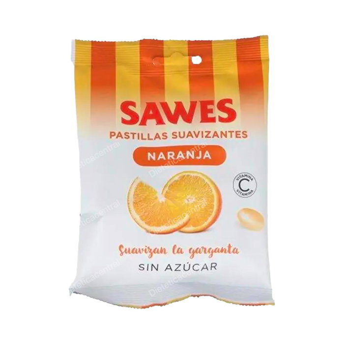 Sawes Pastillas Suavizantes Sin Azúcar Sabor Naranja 50g Sawes Pastillas Suavizantes Sin Azúcar Sabor Naranja 50g