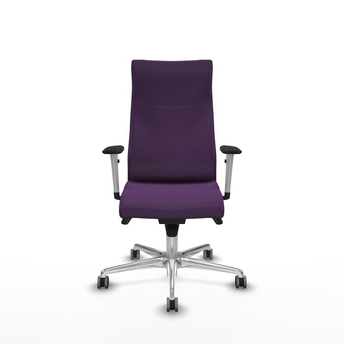 PIQUERAS Y CRESPO Sillón Albacete Morado con Mecanismo Sincro y Base de Aluminio