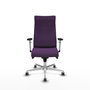 PIQUERAS Y CRESPO Sillón Albacete Morado con Mecanismo Sincro y Base de Aluminio