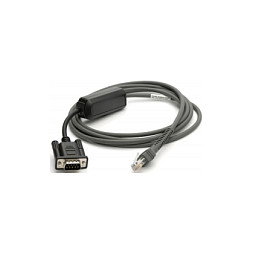 Zebra CBA-R10-S07ZBR Cable Serie Negro 2,13 m DB9 RJ-45