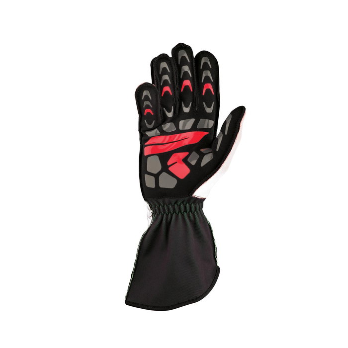 OMP Guantes de Karting KS-2R MY2022 Blanco-Rojo Talla 4 Referencia OMPKB0-2749-A01-120-004