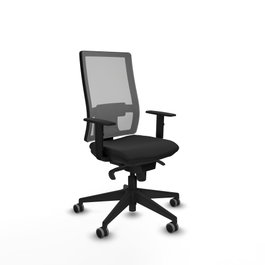 PIQUERAS Y CRESPO Silla de oficina Horna con mecanismo Sincro, Negro y Gris