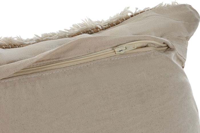 DKD Home Decor Cojín Boho Marrón Blanco 8 x 45 x 45 cm (2 Unidades) Poliéster Yute Lana DKD Home Decor Cojín Boho Marrón Blanco 8 x 45 x 45 cm (2 Unidades) Poliéster Yute Lana