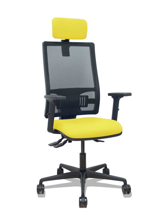 PIQUERAS Y CRESPO Bormate Silla de Oficina con Mecanismo Asíncrono, Amarillo y Negro PIQUERAS Y CRESPO Bormate Silla de Oficina con Mecanismo Asíncrono, Amarillo y Negro