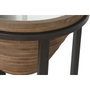 DKD Home Decor Mesita Auxiliar de Abeto y Cristal Natural