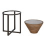 DKD Home Decor Mesita Auxiliar de Abeto y Cristal Natural