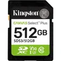 Kingston SDS3/512GB Tarjeta de Memoria 512GB SDXC Canvas Select Plus Clase 10 UHS-I 150MB/s