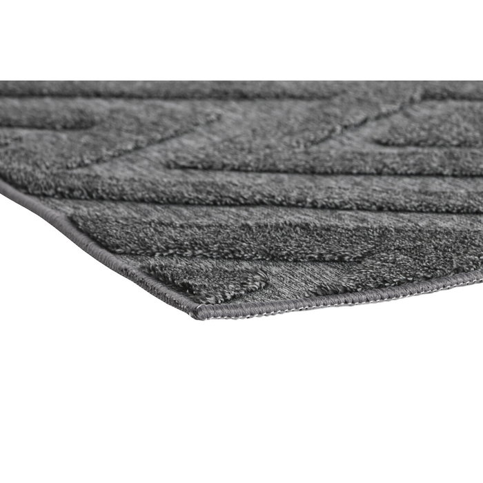 DKD Home Decor Alfombra de Poliéster Gris Oscuro 175x100x1 cm