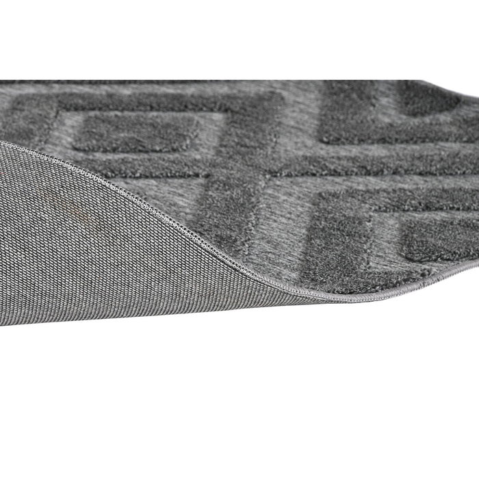 DKD Home Decor Alfombra de Poliéster Gris Oscuro 175x100x1 cm
