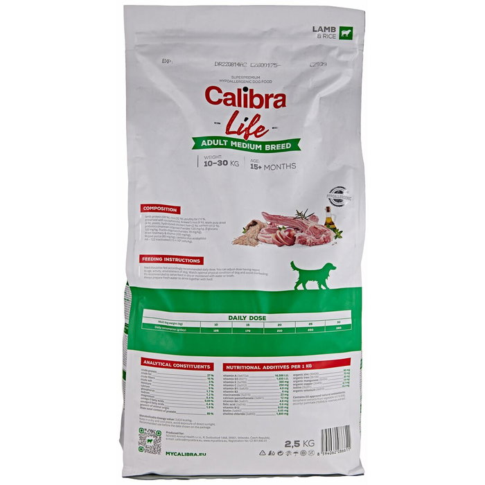 Calibra Dog Life Adult Medium Breed Cordero 2,5kg