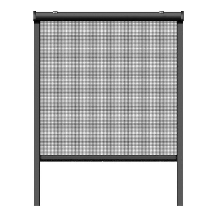 Schellenberg Mosquitera Enrollable Antracita 100 x 160 cm, Equipo Completo para Ventanas, Tejido Fibra de Vidrio, Fácil Montaje
