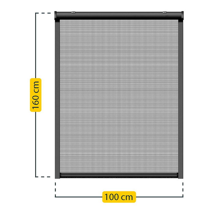 Schellenberg Mosquitera Enrollable Antracita 100 x 160 cm, Equipo Completo para Ventanas, Tejido Fibra de Vidrio, Fácil Montaje Schellenberg Mosquitera Enrollable Antracita 100 x 160 cm, Equipo Completo para Ventanas, Tejido Fibra de Vidrio, Fácil Montaje