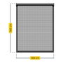 Schellenberg Mosquitera Enrollable Antracita 100 x 160 cm, Equipo Completo para Ventanas, Tejido Fibra de Vidrio, Fácil Montaje