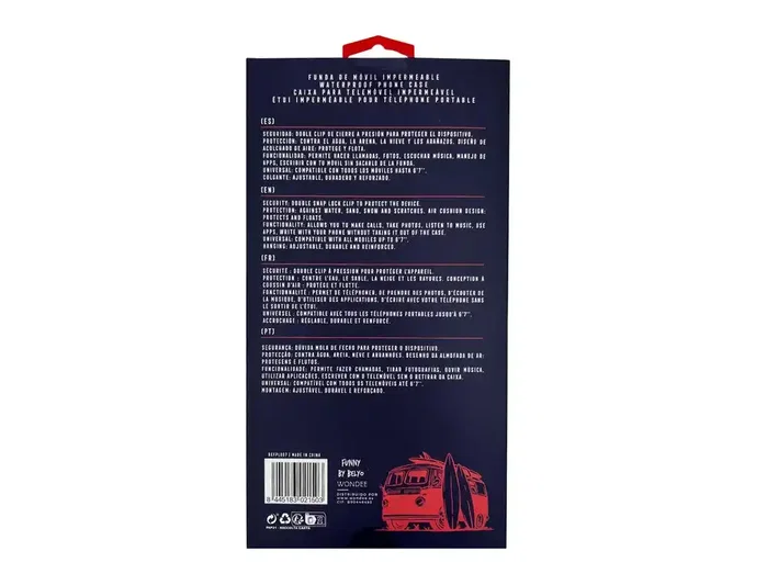Wondee Funda impermeable para móvil Funny hasta 6,7 pulgadas