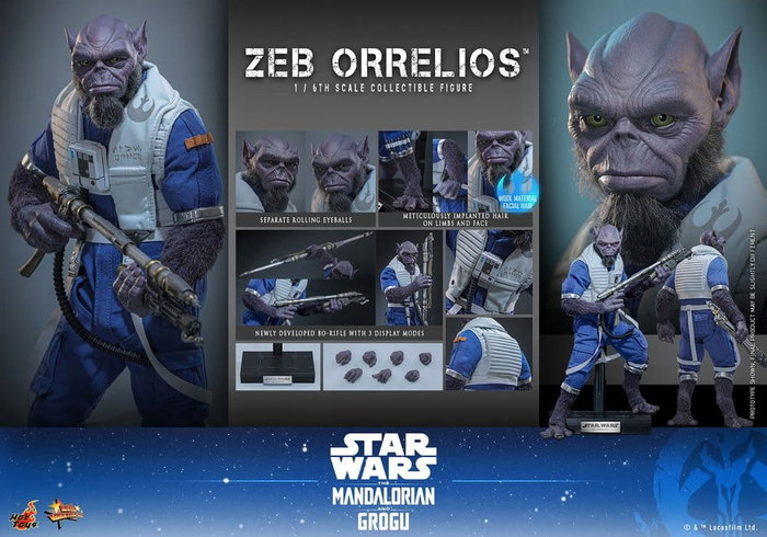 Hot Toys Star Wars Movie Masterpiece Figura 1/6 Zeb Orrelios 33 cm