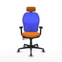 PIQUERAS Y CRESPO Silla de oficina Jorquera Naranja y Azul