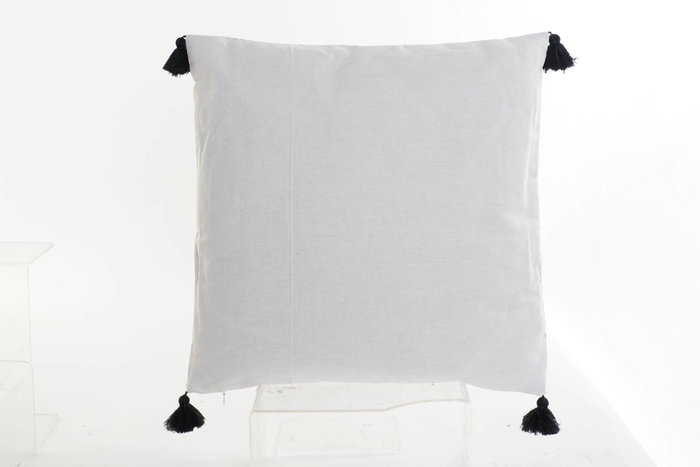 DKD Home Decor Cojín Poliéster con Pompones Surtido de 3 Colores DKD Home Decor Cojín Poliéster con Pompones Surtido de 3 Colores