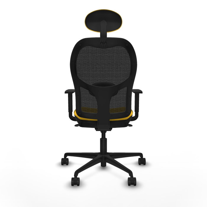 PIQUERAS Y CRESPO Silla de oficina Jorquera con mecanismo sincro, amarillo y negro PIQUERAS Y CRESPO Silla de oficina Jorquera con mecanismo sincro, amarillo y negro