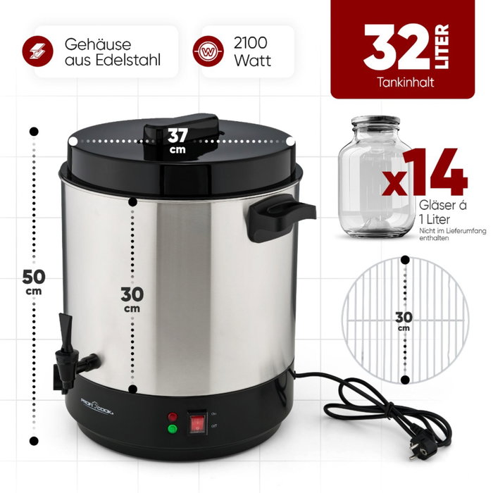 Proficook PC-EKA 1283 Máquina de Cocción Automática 32L