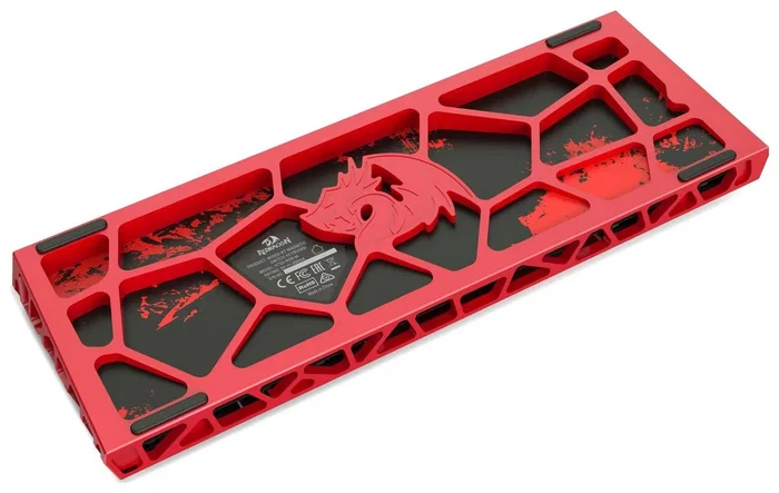 Redragon Venom K753-RGB-M Teclado Gaming Mecánico 61 Teclas RGB USB-C Cableado Layout Español Negro Rojo