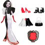 Hasbro Muñeca Cruella de Vil Villanas Disney 28cm Articulada con Accesorios