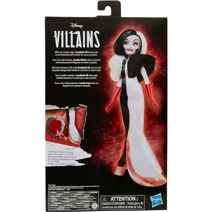 Hasbro Muñeca Cruella de Vil Villanas Disney 28cm Articulada con Accesorios