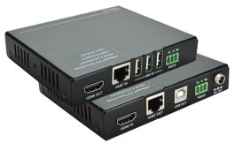 Vivolink Extensor KVM HDBaseT Transmisor/Receptor HDMI 2.0 4K60, USB 2.0, RS232, IR, CEC, PoH48, HDCP 2.2, 100m por CAT6