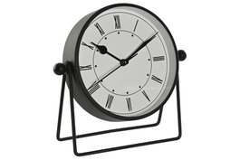 DKD Home Decor Reloj de Sobremesa de Aluminio Silencioso