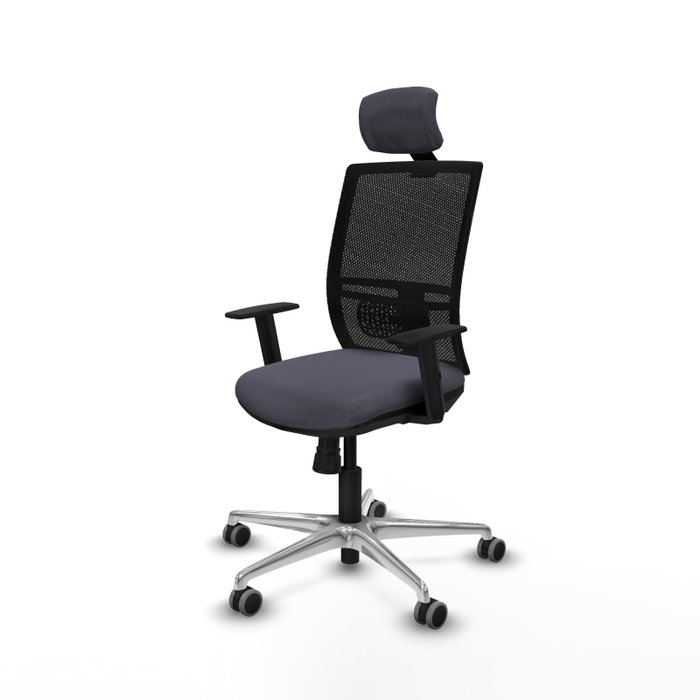 PIQUERAS Y CRESPO Silla de oficina Yunquera con mecanismo Sincro, Gris oscuro y Negro PIQUERAS Y CRESPO Silla de oficina Yunquera con mecanismo Sincro, Gris oscuro y Negro