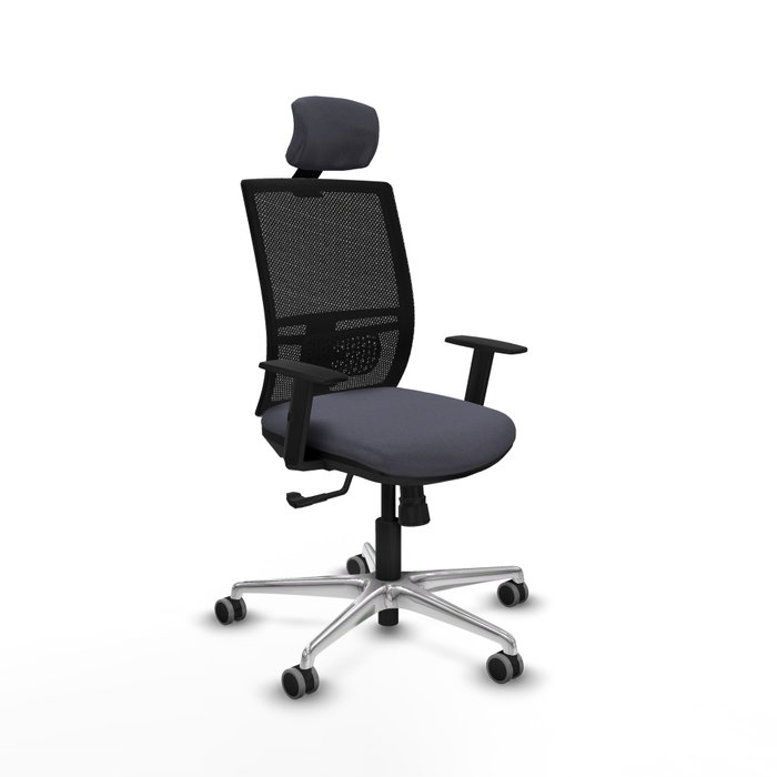 PIQUERAS Y CRESPO Silla de oficina Yunquera con mecanismo Sincro, Gris oscuro y Negro PIQUERAS Y CRESPO Silla de oficina Yunquera con mecanismo Sincro, Gris oscuro y Negro