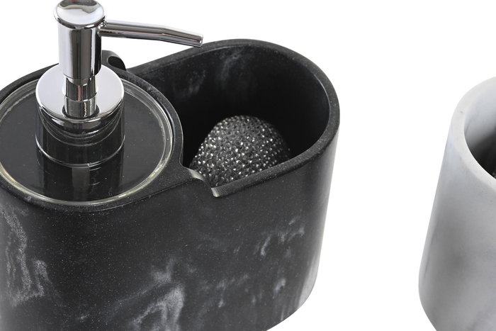DKD Home Decor Dosificador de Resina Símil Mármol Surtido de 2 Unidades