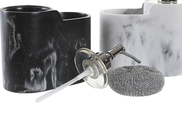 DKD Home Decor Dosificador de Resina Símil Mármol Surtido de 2 Unidades