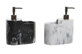DKD Home Decor Dosificador de Resina Símil Mármol Surtido de 2 Unidades