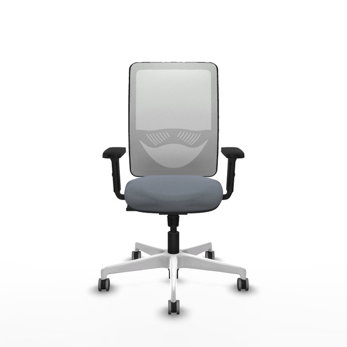 PIQUERAS Y CRESPO Silla de oficina Zulema con mecanismo Sincro, Gris y Blanco