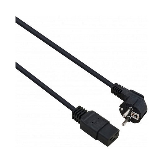 Helos Cable de alimentación CEE 7/7 a C19, 1,8 m, Negro Helos Cable de alimentación CEE 7/7 a C19, 1,8 m, Negro