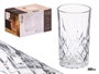 Vivalto Vaso Troquelado 380 ml Transparente de Vidrio 7.8 x 13.5 x 7.8 cm (Set de 24)