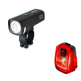 Sigma Juego de Luces Delantera Aura 50 y Trasera Nyte 10 - Electrónica y Luces