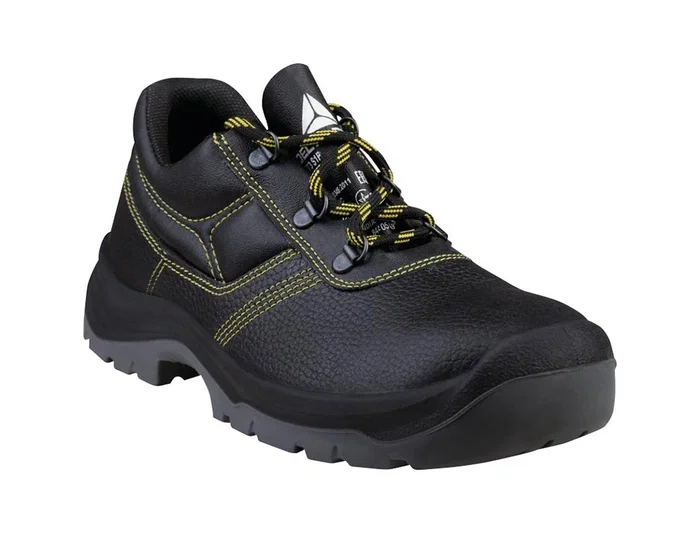 Deltaplus Zapatos de seguridad en piel crupon pigmentada, suela PU bi-densidad, color negro, talla 44