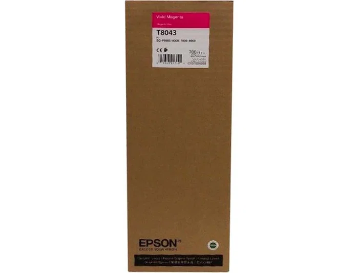 Epson Cartucho de Tinta UltraChrome HDX/HD Magenta Vivo 700ml T804300 Epson Cartucho de Tinta UltraChrome HDX/HD Magenta Vivo 700ml T804300