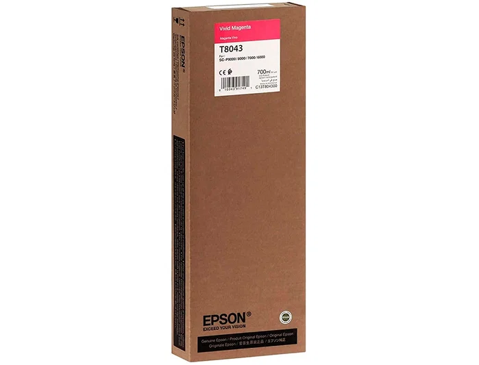 Epson Cartucho de Tinta UltraChrome HDX/HD Magenta Vivo 700ml T804300 Epson Cartucho de Tinta UltraChrome HDX/HD Magenta Vivo 700ml T804300